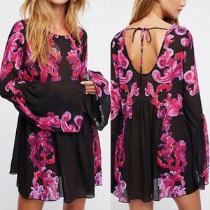 NWT Free People Black Combo Casual Dress Size XS